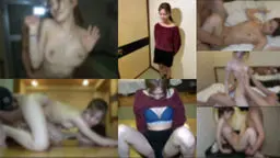  【素人・人妻】スポブラが良く似合うスタイル抜群の人妻は返済金額が足りずにハメ撮り。不貞腐れて態度が悪かったので中出し制裁。 人妻金融業