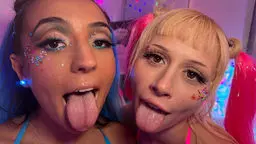 Hannah & Sasha Devour Brian's Shaft During Their Kandi Trade Fuck! RaveBunnys