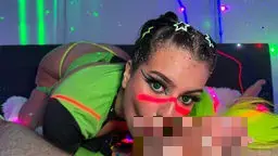 Rave Neon Deepthroat Lets Lani Rivers Milk Brian Omally's Cock! RaveBunnys